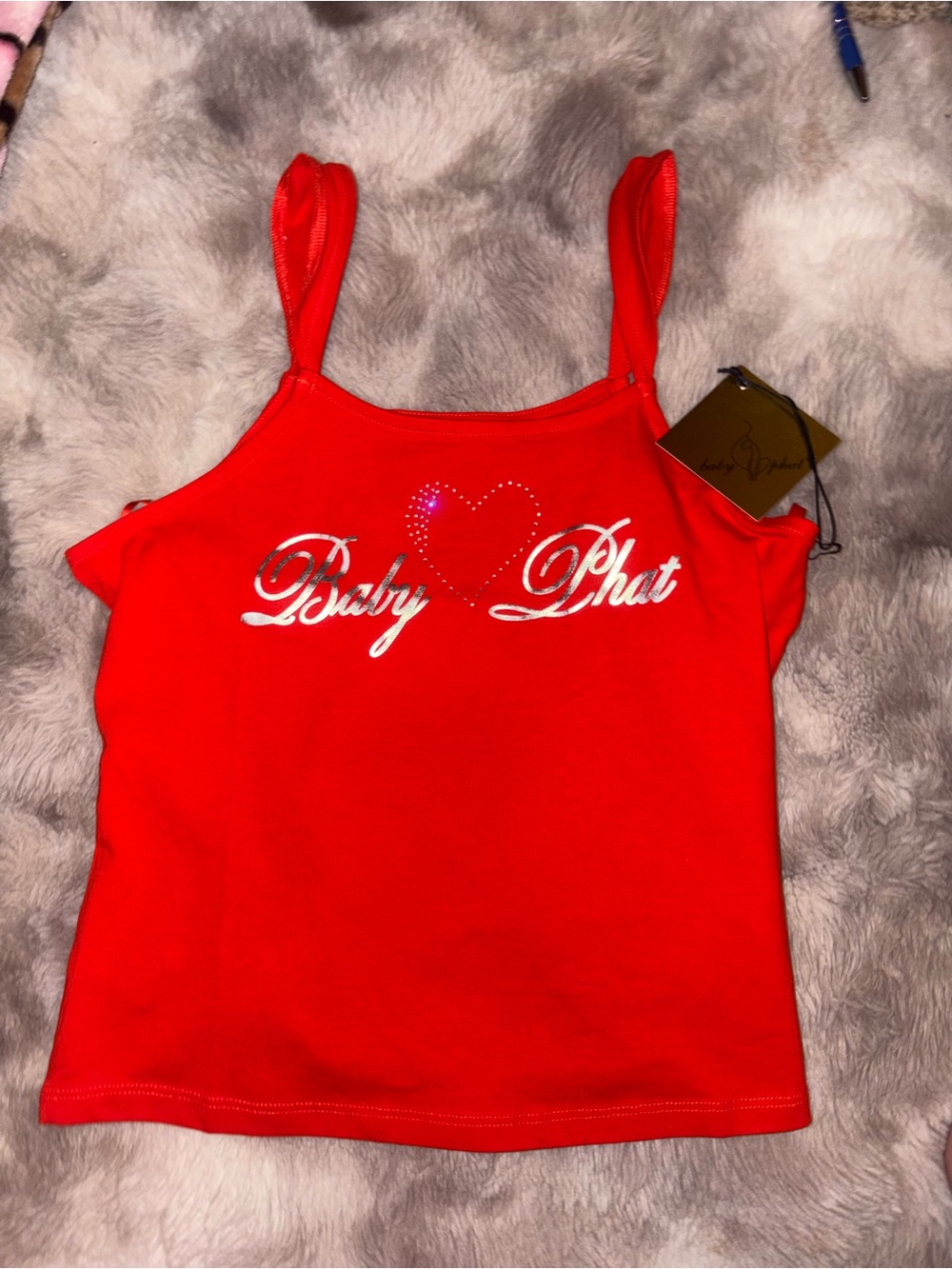 Baby Phat Red Logo Heart Cami